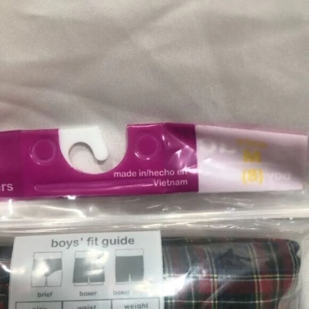 Wonder Nation Boys Woven Boxers 5 Pack Underwear Size Medium (8) Plaid‎